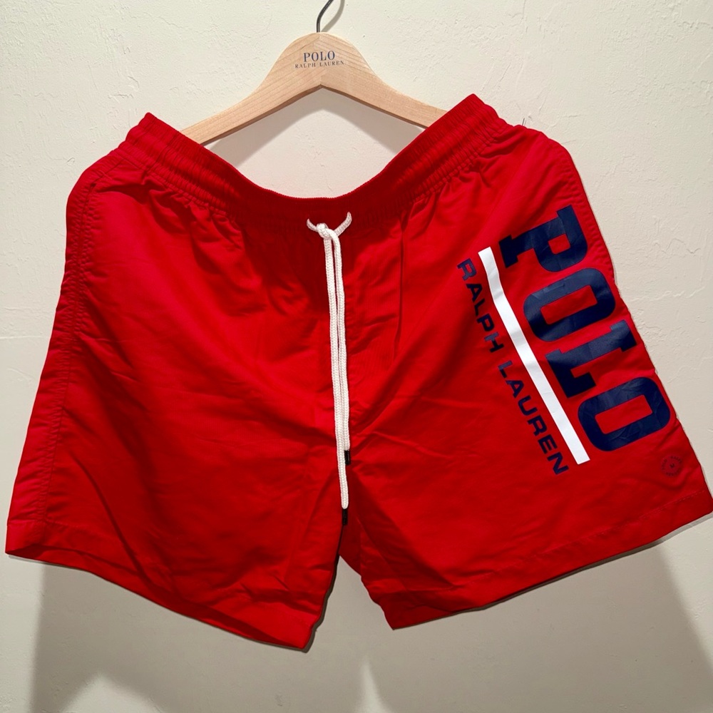 Ralph Lauren Red Athletic Men's Shorts